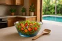Saladeira Acrílico Degradê Azul 25 cm