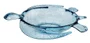 Saladeira Acrílico Tartaruga Azul 45 cm