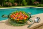 Saladeira Acrílico Tartaruga Verde 45 cm