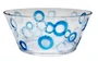 Saladeira Acrílico Textura Circulo Azul 25 cm
