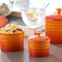 Jogo 3 Peças Porta Condimentos Hermético Le Creuset Laranja