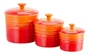 Jogo 3 Peças Porta Condimentos Hermético Le Creuset Laranja