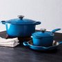 Skillet Redonda com Alça Signature Le Creuset Azul Marseille 26cm