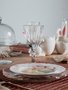 Sousplast em Vidro Brisa Clear Gold Decorativo Home Design 26 cm