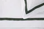 Super Fronha Vercelli 300 Fios Trussardi Branco e Fogli 50cm x 90cm