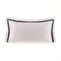 Super Fronha Vercelli 300 Fios Trussardi Brancoe Azul Siciliano 50cm x 90cm