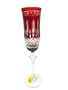 Taça para Champagne em Cristal Overley Mozart Vermelho 240 ml
