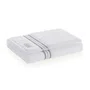 Toalha Banhão Baberine Trussardi Branco e Ardosia 86cm  x 150cm
