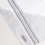 Toalha Banhão Baberine Trussardi Branco e Ardosia 86cm  x 150cm