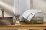 Toalha Banhão Palladio Trussardi 0,86 x 1,50 m Branco e Nebbia