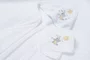 Toalha de Banho com Capuz Bambini Luna Trussardi Branco 80cm x 80cm