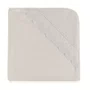 Toalha de Banho com Capuz Bambini Trussardi Branco e Branco 80cm x 80cm