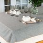 Toalha De Mesa Varkala Cinza e Bege Copa&Cia 1,60 x 2,20 m
