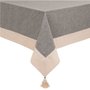 Toalha De Mesa Varkala Cinza e Bege Copa&Cia 1,60 x 2,20 m