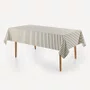 Toalha De Mesa Zaira Karsten Branco/Taupe 180cm x 180cm