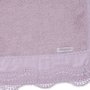 Toalha de Rosto Gianni Buddemeyer Luxus Rosa Crepe/Renda Rosa 48 x 90 cm