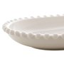 Travessa de Porcelana Oval Beads Bon Gourmet Branca 25 cm