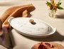 Travessa para Peixe com Tampa Heritage Le Creuset Branco 34 cm