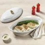 Travessa para Peixe com Tampa Heritage Le Creuset Branco 34 cm