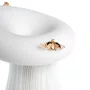 Vaso Cogumelo Sui Objetos Branco 18 cm