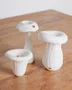 Vaso Cogumelo Sui Objetos Branco 19 cm