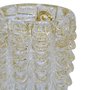 Vaso Di Murano Transparente com Ouro 24K 10,5 x 15 cm
