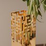 Vaso e Castiçal Labirinto Pequeno Riva Ouro 30 cm