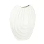 Vaso em Cerâmica Texturizado Lucatti Branco 38 x 29 x 14 cm