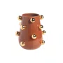 Vaso Nina Bolotas Ouro Inteiro Marrom Marô Antunes