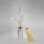 Vaso Origami Inclinado Studio Riva Ouro
