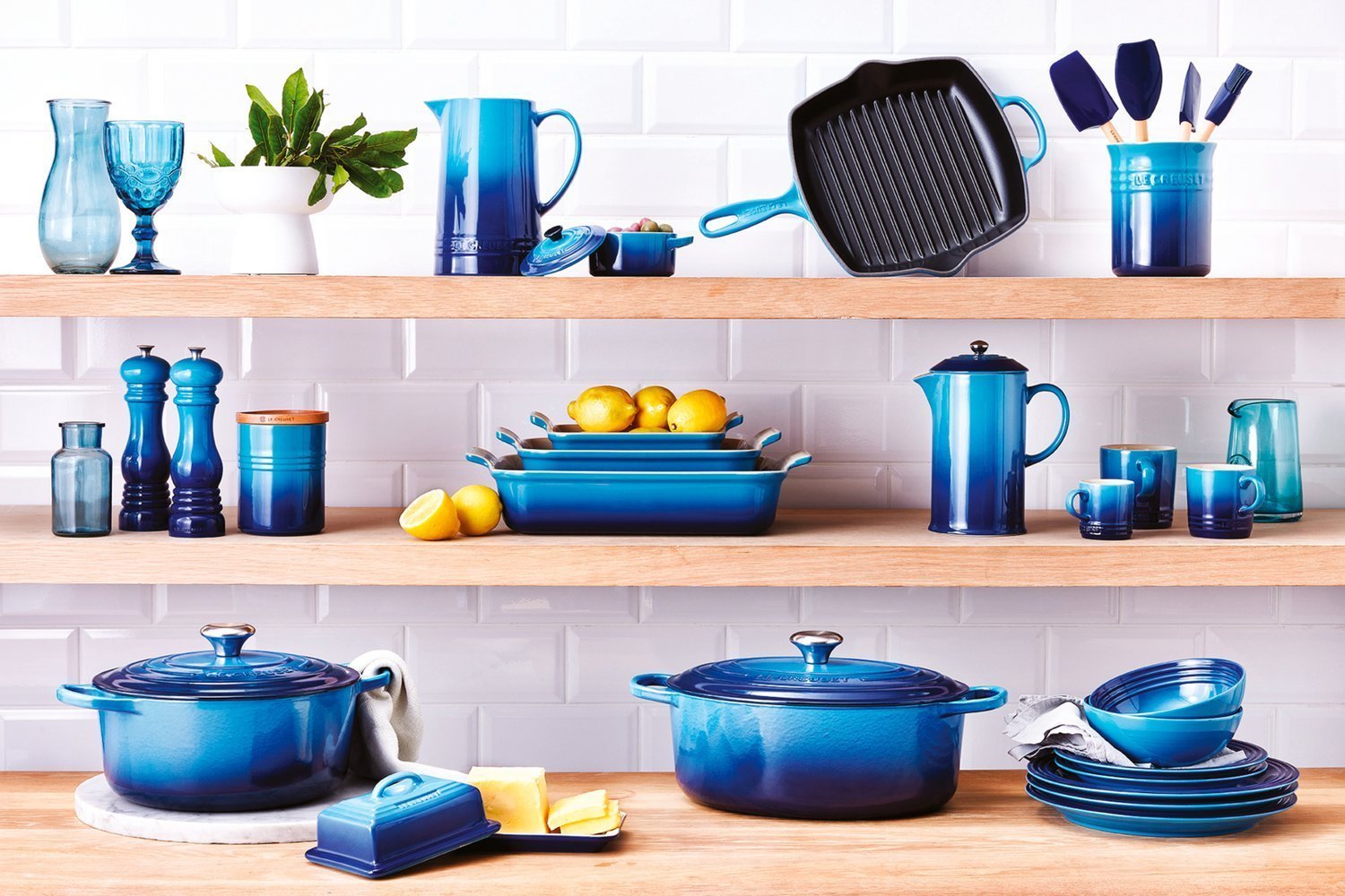 Travessa de Cerâmica Retangular Classic Le Creuset Azure Blue 25