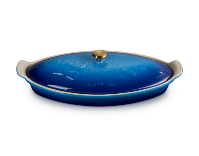 Travessa para Peixe com Tampa Heritage Le Creuset Azure 34 cm