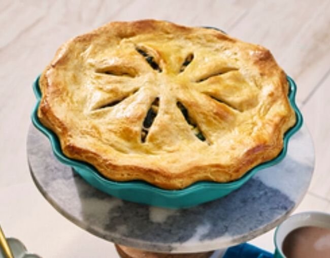 Travessa para Torta Heritage Le Creuset Bleu Riviera 23 cm
