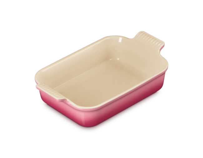 Travessa Retangular Heritage Le Creuset Rose Quartz 26 cm